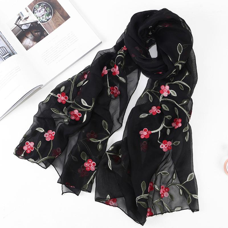 Scarves 2021 Beach Women Wraps Chiffon Flower Embroidery Shawl Scarf Hijab Wrap Headband Ladies Muslim Hijabs For &JJ, Blue;gray
Scarves 2021 Beach Women Wraps Chiffon Flower Embroidery Shawl Scarf Hijab Wrap Headband Ladies Muslim Hijabs For &JJ, Blue;gray
