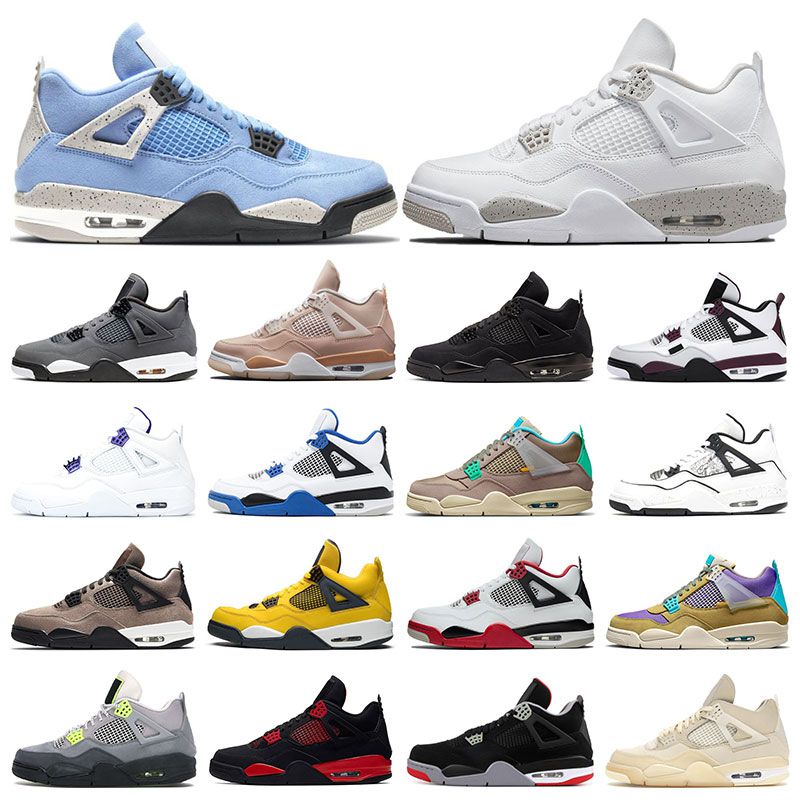 Jumpman 4 4s Mens Running Basketball Shoes White Oreo University Blue black cat Fire red DIY Purple Metallic cement Trainer Sports Sneaker, 30
Jumpman 4 4s Mens Running Basketball Shoes White Oreo University Blue black cat Fire red DIY Purple Metallic cement Trainer Sports Sneaker, 30