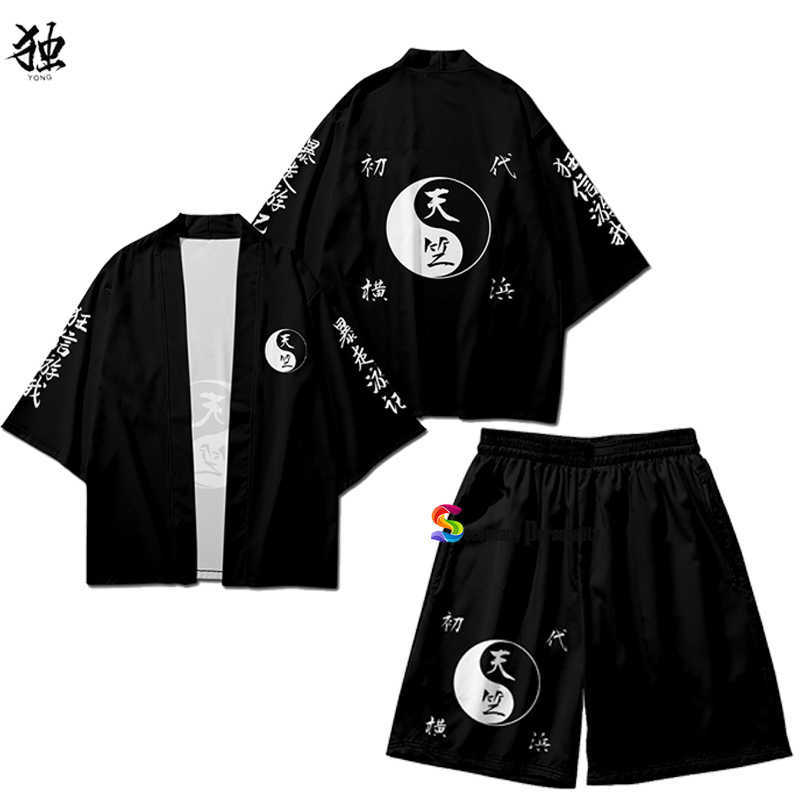 Anime Tokyo Revengers Tenjiku Cosplay Costume Cardigan Shorts Haori Izana Kurokawa Red Kimono Kakucho Hitto Cloak Tetta Kisaki Y0913