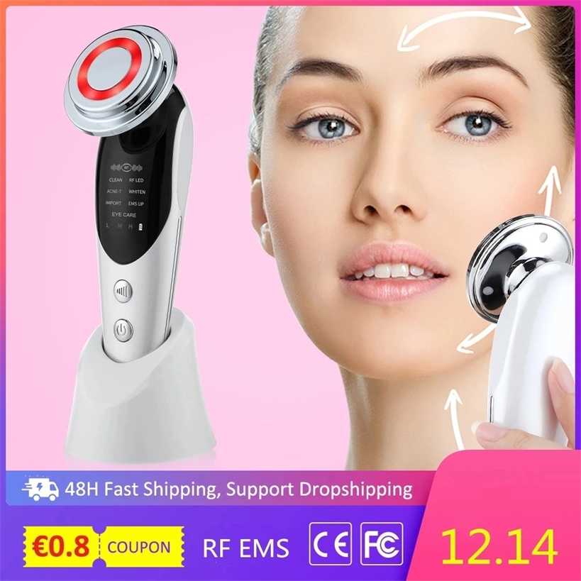 7 in 1 Face Lift Devices RF Microcurrent Skin Rejuvenation Massager Light Therapy Anti Aging Wrinkle Beauty Apparatus 220110
7 in 1 Face Lift Devices RF Microcurrent Skin Rejuvenation Massager Light Therapy Anti Aging Wrinkle Beauty Apparatus 220110