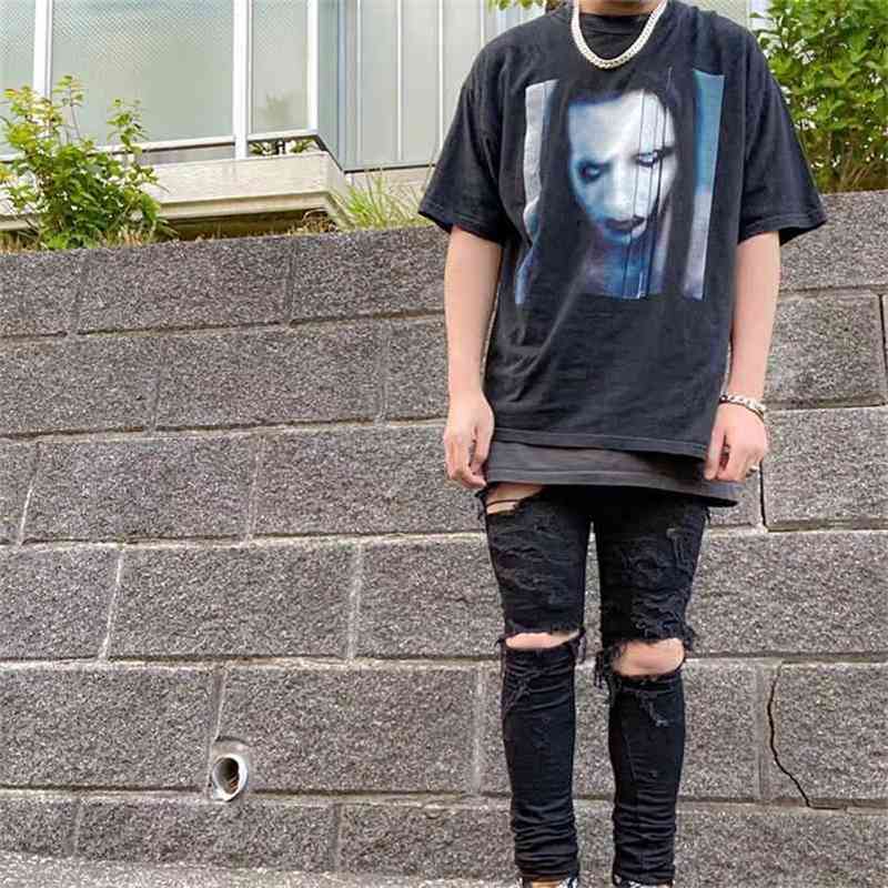 Asap Rockey T Shirt Marilyn Manson T-shirt Men Women The Quality Wash Do Old 210420, White;black
Asap Rockey T Shirt Marilyn Manson T-shirt Men Women The Quality Wash Do Old 210420, White;black