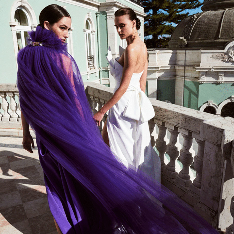 Free Women Runway Long Dress Sexy Strapless Sleeveless Backless Draped Slim Fit Split Club Party Vestido 210524