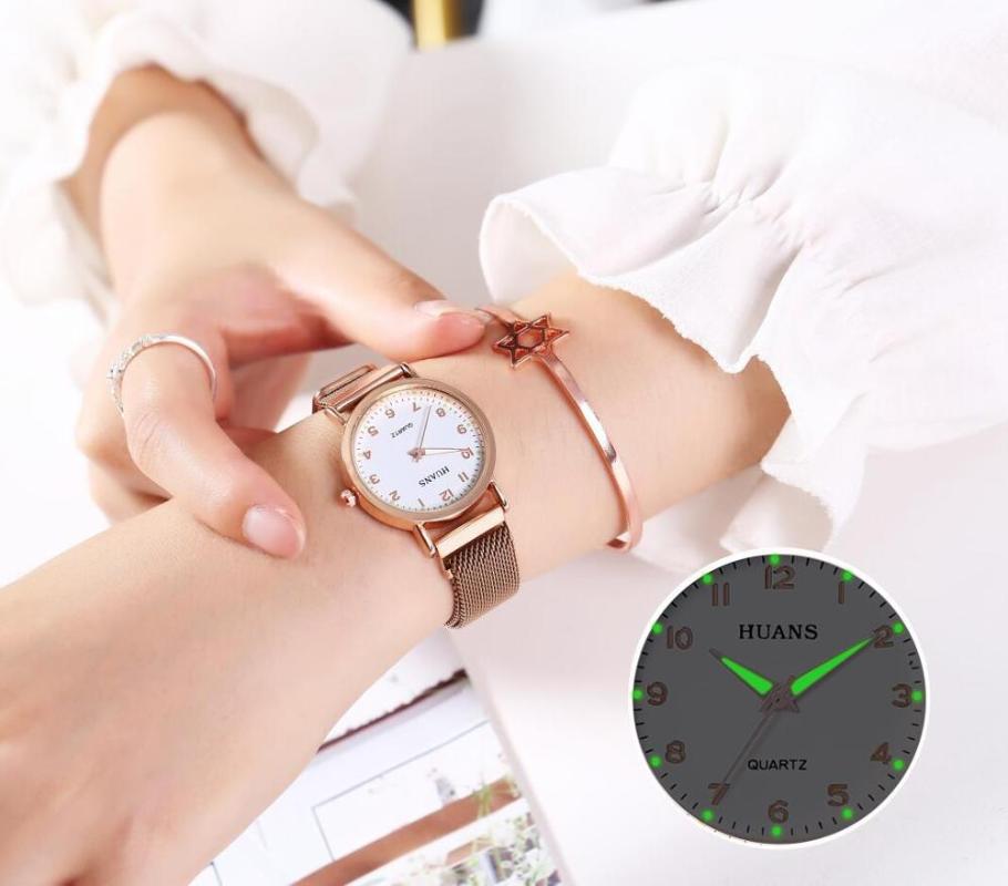 Wristwatches Fashion Luxury Rosy Gold Mesh Magnet Buckle Quartz Watch Women Luminous Casual Watches Relogio Feminino Ladies Wrist, Blue
Wristwatches Fashion Luxury Rosy Gold Mesh Magnet Buckle Quartz Watch Women Luminous Casual Watches Relogio Feminino Ladies Wrist, Blue