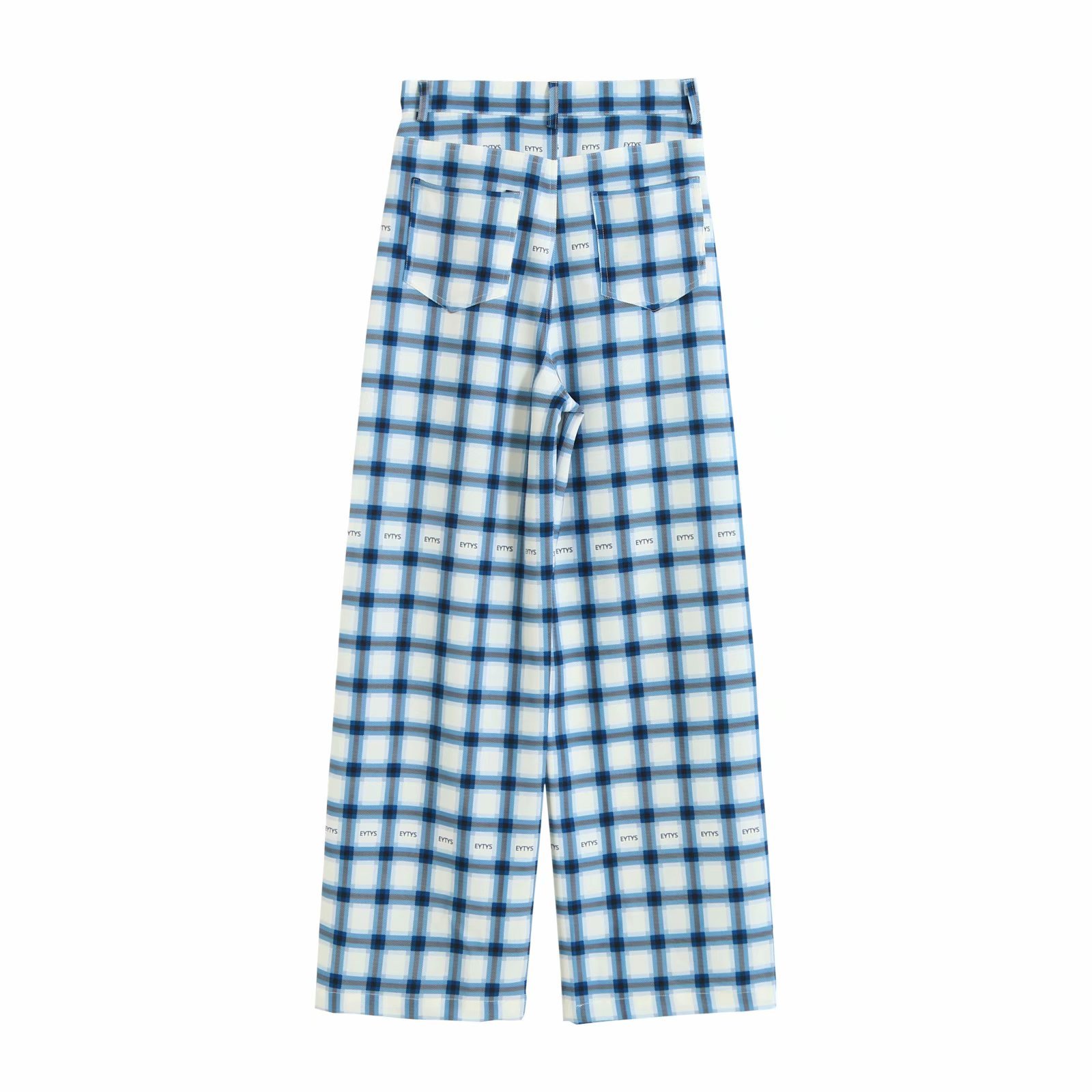 Wonder Korean Plaid Long Pants Vintage High Waist Casual Street Retro Trousers Female Straight 210510