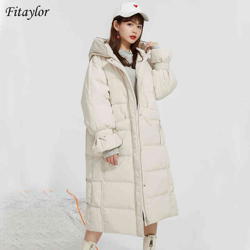 Winter Hooded Puff Sleeve Long Jacket Women White Duck Down Coat Loose Zipper Pocket Overcoat Warm Snow Outwear 210512, Beige
Winter Hooded Puff Sleeve Long Jacket Women White Duck Down Coat Loose Zipper Pocket Overcoat Warm Snow Outwear 210512, Beige