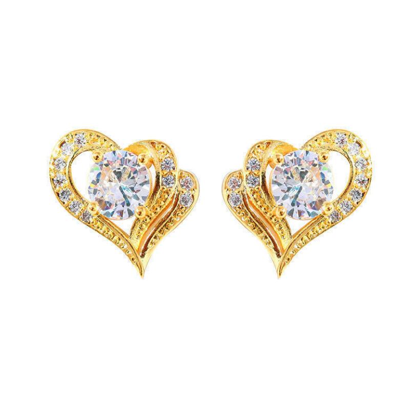 Sterling Silver 2 Color crystal Heart-shaped Stud Earrings Female Models Suitable for Valentine's Day Gift
Sterling Silver 2 Color crystal Heart-shaped Stud Earrings Female Models Suitable for Valentine's Day Gift