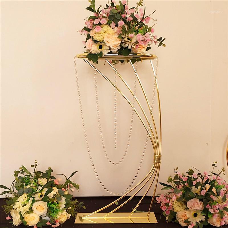 Party Decoration Romantic Arch Flower Plinths Wedding Table Centerpieces Floral Display Rack Grand Event Crystal 18K Gold Metal Stand
Party Decoration Romantic Arch Flower Plinths Wedding Table Centerpieces Floral Display Rack Grand Event Crystal 18K Gold Metal Stand