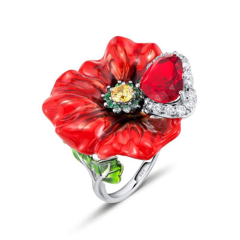 Buyee 100% 925 Sterling Silver Flower Ring Women Big Red Stone With Enamel For Party Wedding Jewelry Gift Cluster Rings
Buyee 100% 925 Sterling Silver Flower Ring Women Big Red Stone With Enamel For Party Wedding Jewelry Gift Cluster Rings