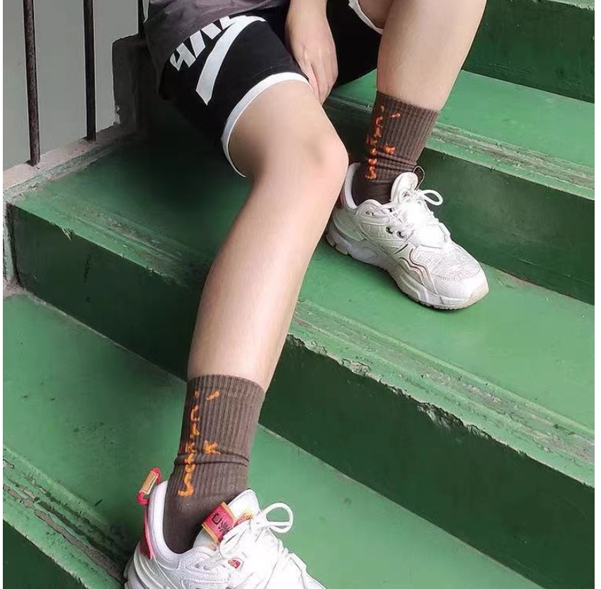 NEW Mens Fashion cactus Socks Casual Cotton Breathable with 4 Colors Skateboard Hip Hop Sock for Male