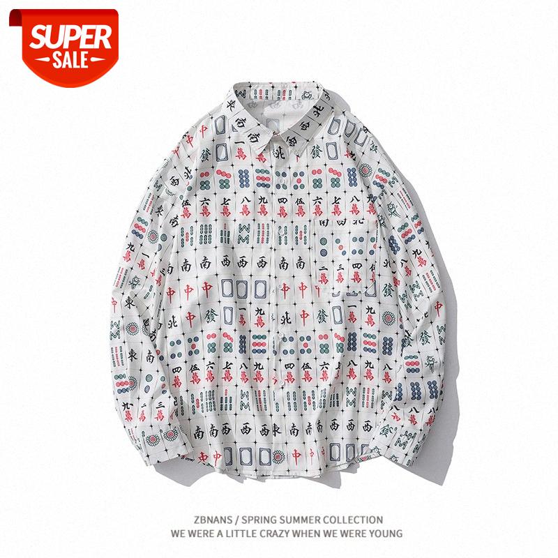 Retro niche fun mahjong printed long-sleeved shirt male street loose bf casual sunscreen jacket #2n9r, White;black
Retro niche fun mahjong printed long-sleeved shirt male street loose bf casual sunscreen jacket #2n9r, White;black