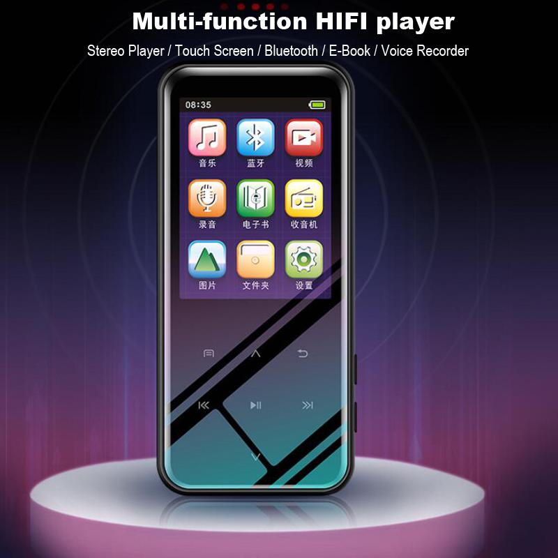 & MP4 Players Portable Digital MP3 Player Bluetoth HIFI Running + Micro USB Voice Recorder Touch Screen Support 28 Languages 8GB/16GB