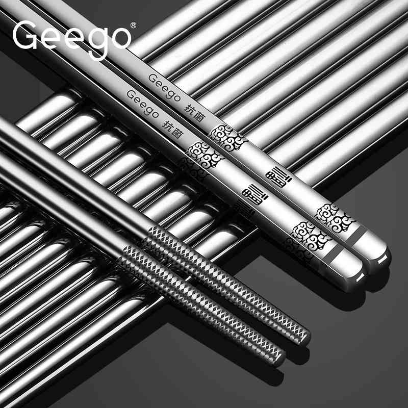 Antibacterial stainless steel chopsticks German hotel restaurant household tableware mould proof metal silver iron quick set
Antibacterial stainless steel chopsticks German hotel restaurant household tableware mould proof metal silver iron quick set