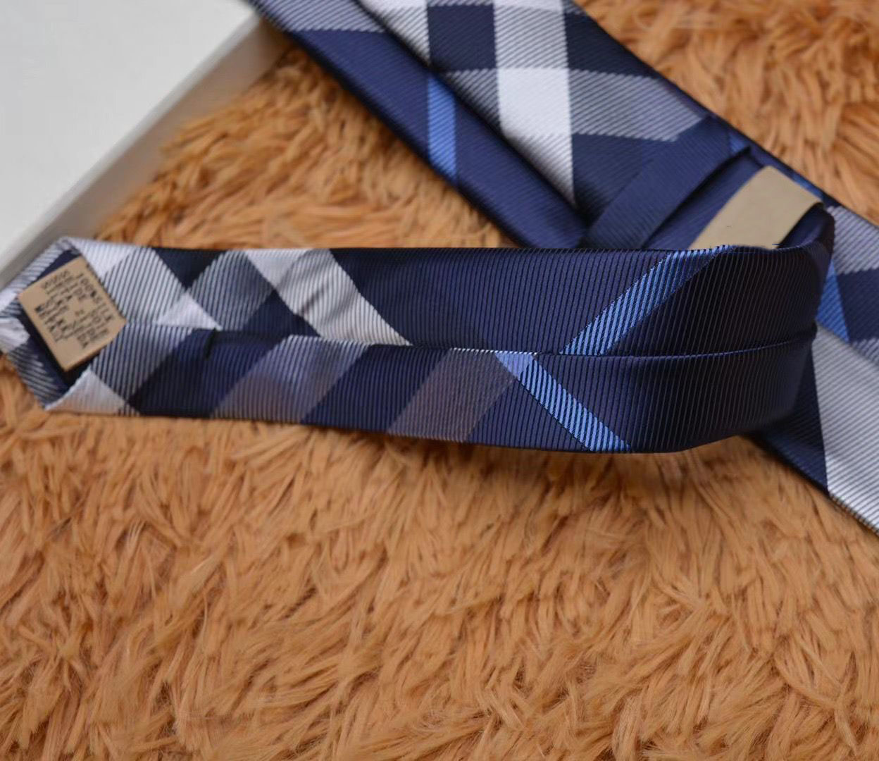 Men's Letter Tie Silk Necktie Gold Blue Jacquard Party Wedding Woven Fashion Design with box