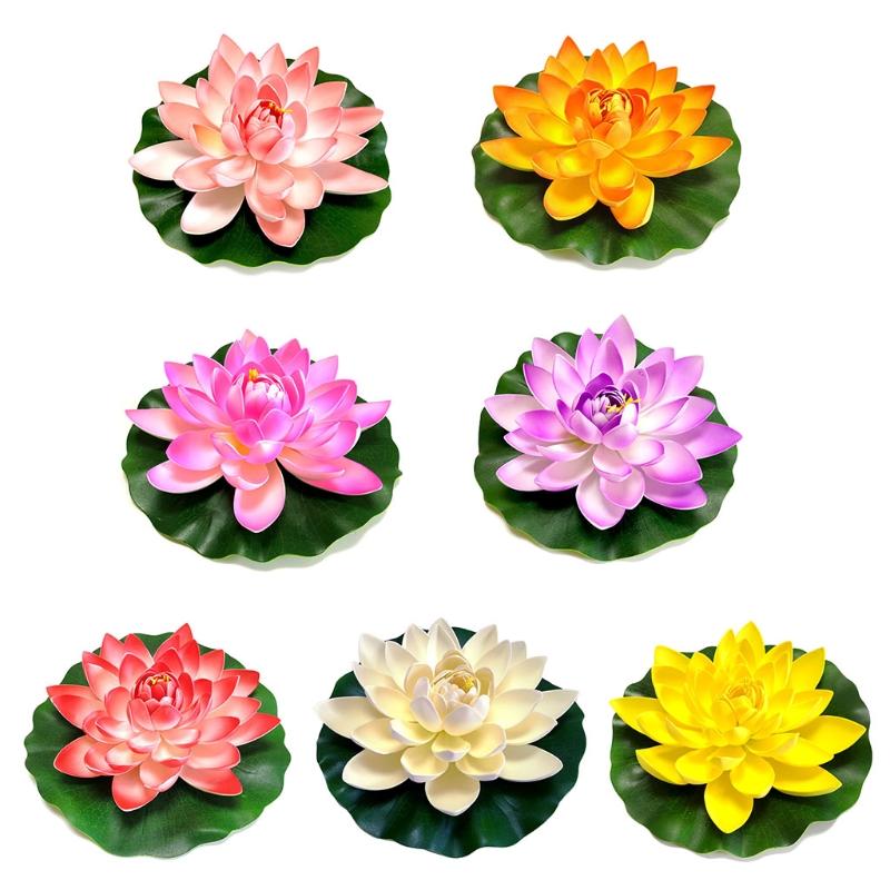 Decorative Flowers & Wreaths Artificial Lotus Flower Realistic Water Lily Pads For Pond Aquarium Pool Garden
Decorative Flowers & Wreaths Artificial Lotus Flower Realistic Water Lily Pads For Pond Aquarium Pool Garden