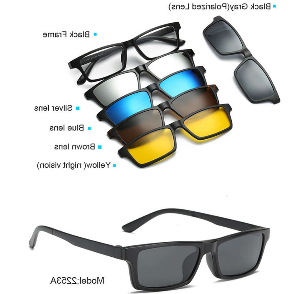 sunglasses Dropshipping/wholesale 5+1 suit Fashion Clip On Magnetic Sunglasses T191230, Black
sunglasses Dropshipping/wholesale 5+1 suit Fashion Clip On Magnetic Sunglasses T191230, Black