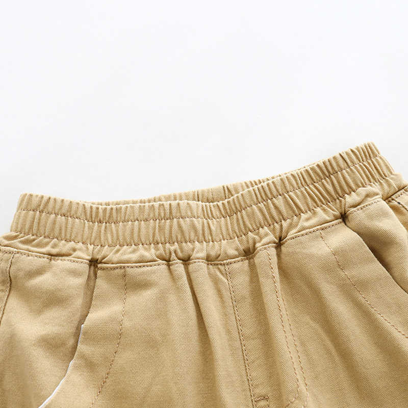 Baby Cargo Pants Spring Kid's Clothes Children's Letter Trousers Big Pocket Elastic Long Pants For Boys 2-7-9-10 Years 210701