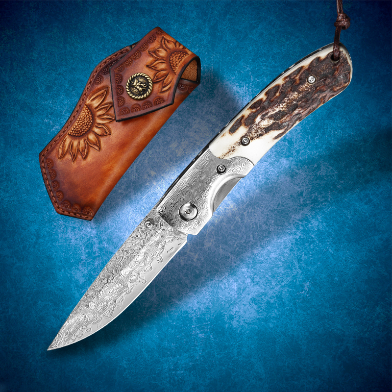 Damascus steel folding knife pocket antlers EDC hunting tool fighting tactics cool sword outdoor fishing hiking camping high hardness sharp
Damascus steel folding knife pocket antlers EDC hunting tool fighting tactics cool sword outdoor fishing hiking camping high hardness sharp