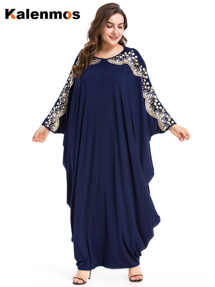 Kalenmos Plus Size Muslim Abaya Dress Women autumn Loose Moroccan Kaftan Islamic Clothing Turkey Batwing Sleeve Ropa Long Robe
Kalenmos Plus Size Muslim Abaya Dress Women autumn Loose Moroccan Kaftan Islamic Clothing Turkey Batwing Sleeve Ropa Long Robe