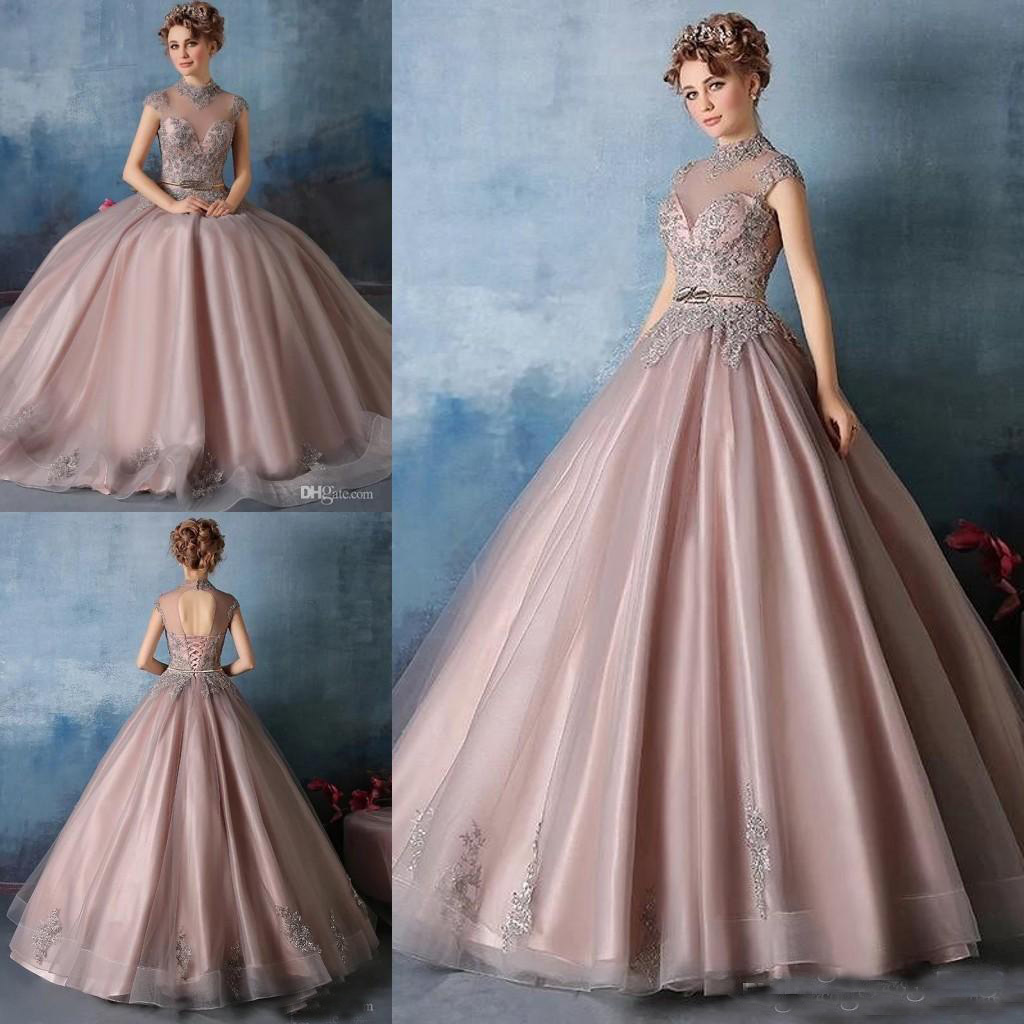 2019 Crystal Beaded A Line Quinceanera Dresses Lace Appliques High Neck Sweet 16 Prom Gowns Floor Length Custom Cheap, Yellow
2019 Crystal Beaded A Line Quinceanera Dresses Lace Appliques High Neck Sweet 16 Prom Gowns Floor Length Custom Cheap, Yellow
