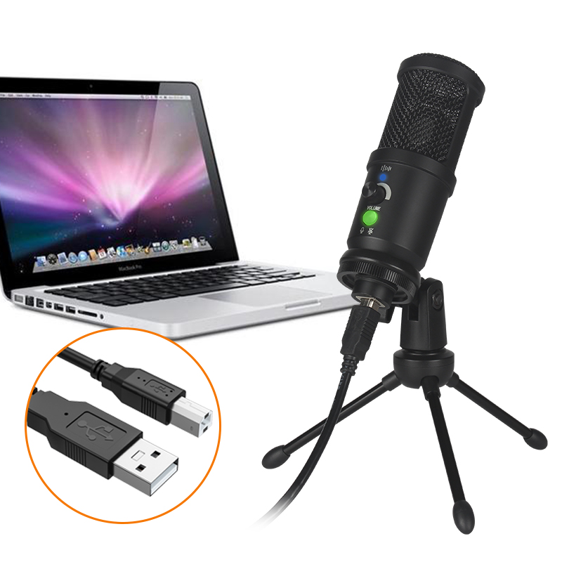 Foldable and Portable USB Condenser Computer Microphone Stable Tripod Stand Plug and Play
Foldable and Portable USB Condenser Computer Microphone Stable Tripod Stand Plug and Play