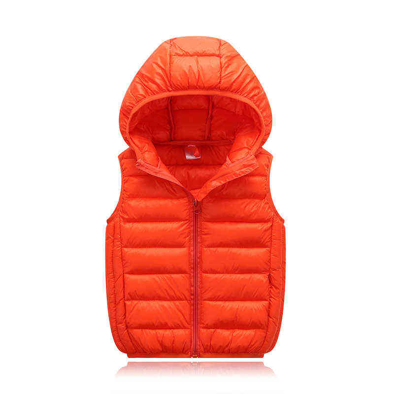Fashion Kids Vest Children's Hooded Spring Autumn winter Waistcoats Boys Outerwear toddler Coats Teenage baby girl clothes 211203