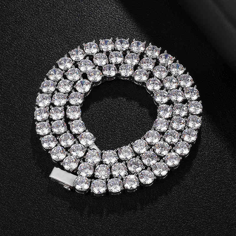 US7 1 Row Tennis Chain Necklace 3 4 5 6mm Iced Out Bling AAA Zircon Gold Silver Color Charms Hip hop Men Women Jewelry Gifts X0509
US7 1 Row Tennis Chain Necklace 3 4 5 6mm Iced Out Bling AAA Zircon Gold Silver Color Charms Hip hop Men Women Jewelry Gifts X0509