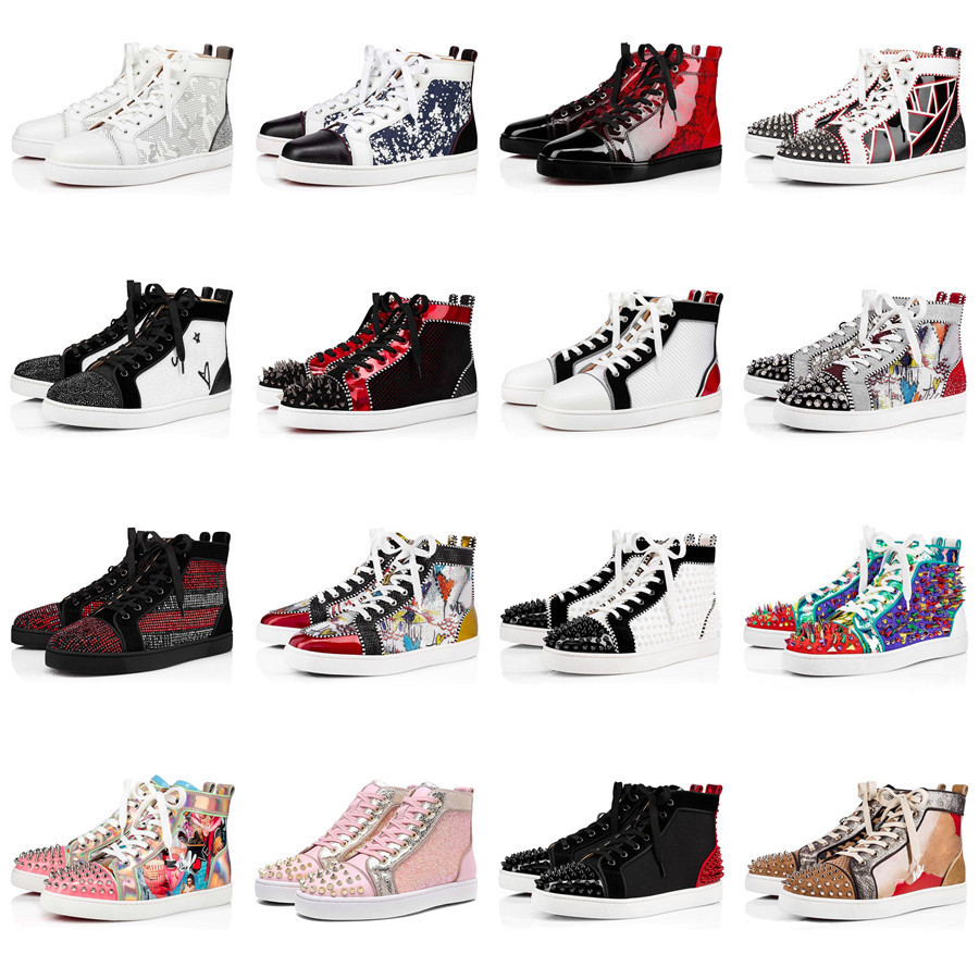 2021 Fashion Red Bottom Studded Spikes Flats Rivet Shoes For Men Women Glitter Purple Party Lovers Designer Outdoor Luxury Sneakers With Box Size 36-47, Customize
2021 Fashion Red Bottom Studded Spikes Flats Rivet Shoes For Men Women Glitter Purple Party Lovers Designer Outdoor Luxury Sneakers With Box Size 36-47, Customize