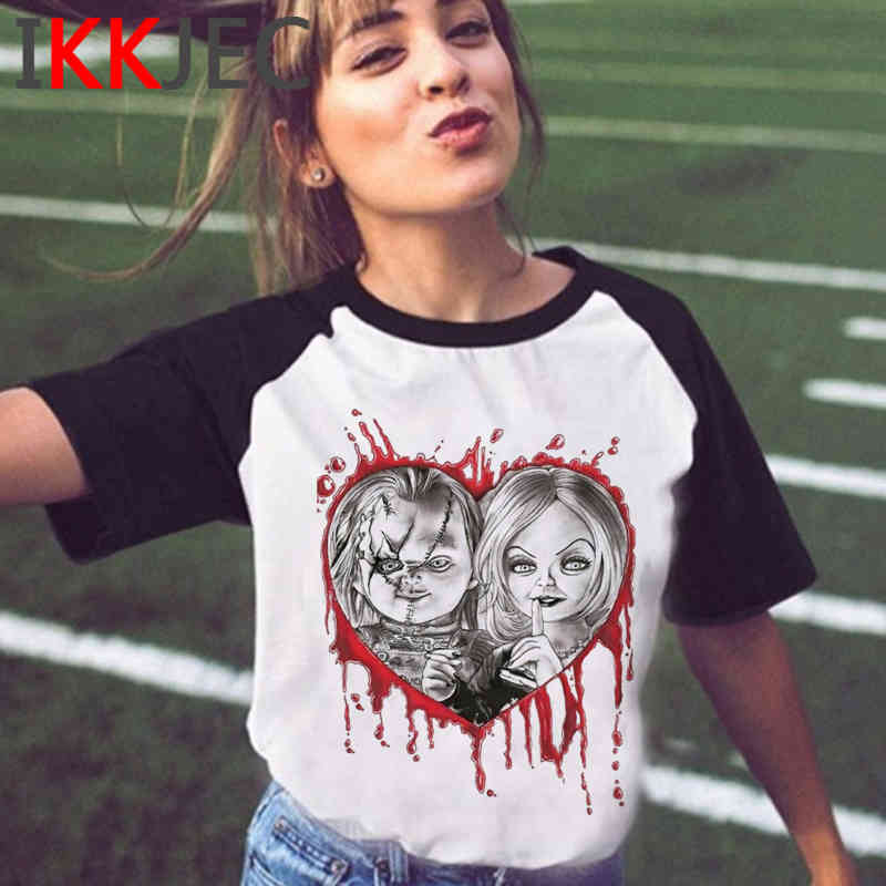 Cool Chucky Horror Anime Harajuku T Shirt Men Unisex Streetwear Couple T-shirt Funny Cartoon Grunge Tshirt Fashion Top Tees Male L0324, White;black
Cool Chucky Horror Anime Harajuku T Shirt Men Unisex Streetwear Couple T-shirt Funny Cartoon Grunge Tshirt Fashion Top Tees Male L0324, White;black