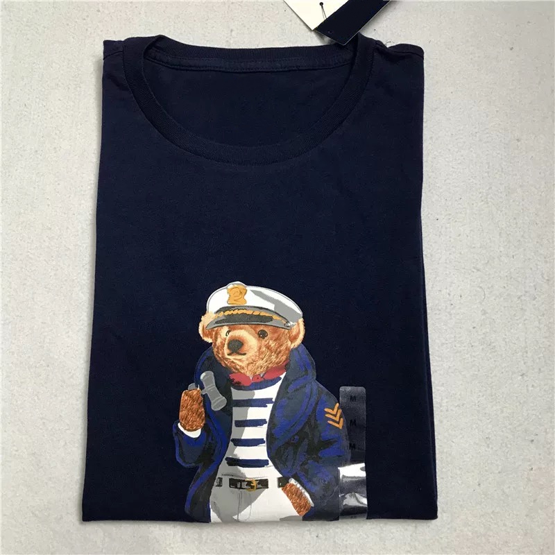 New high-quality 100% cotton round neck T-shirt men and women designer Polo short-sleeved casual T-shirt with bear print on chestS-3XL
New high-quality 100% cotton round neck T-shirt men and women designer Polo short-sleeved casual T-shirt with bear print on chestS-3XL