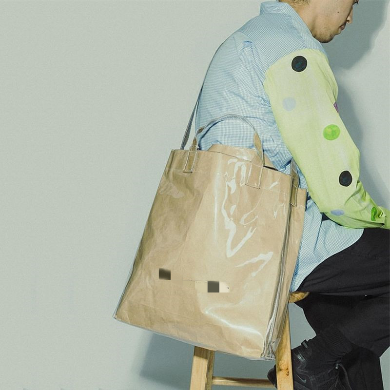 Kraft Paper All-match PVC Shopping Bag Transparent Portable Unisex Purses and Handbags Letter Reusable Shopper Crossbody Bags, Khaki
Kraft Paper All-match PVC Shopping Bag Transparent Portable Unisex Purses and Handbags Letter Reusable Shopper Crossbody Bags, Khaki