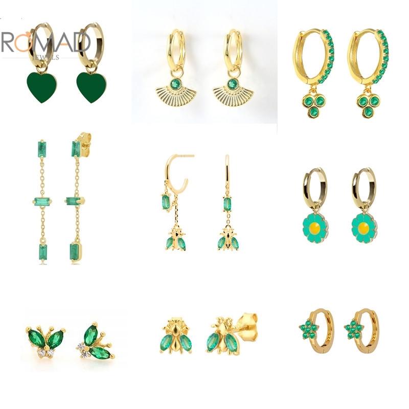 Dangle & Chandelier ROMAD Green Crystal Butterfly Pendant Earrings For Women 925 Sterling Silver Huggie Jewelry Bijoux Femme
Dangle & Chandelier ROMAD Green Crystal Butterfly Pendant Earrings For Women 925 Sterling Silver Huggie Jewelry Bijoux Femme
