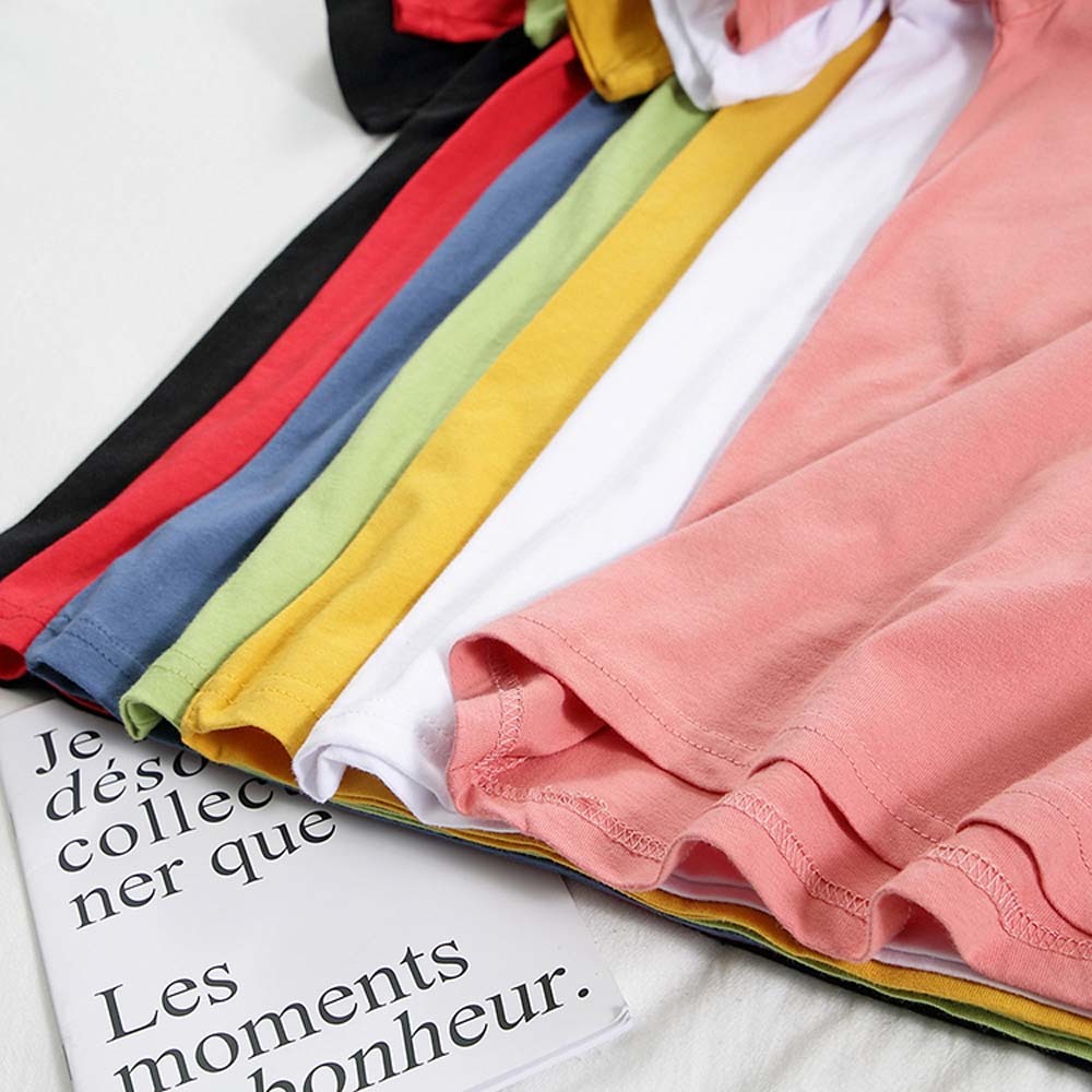 Tops Summer New Solid Color Basic Plain White T-Shirt Women Cotton OverSize Casual Short Sleeve tees O-Neck Loose Clothes 210406