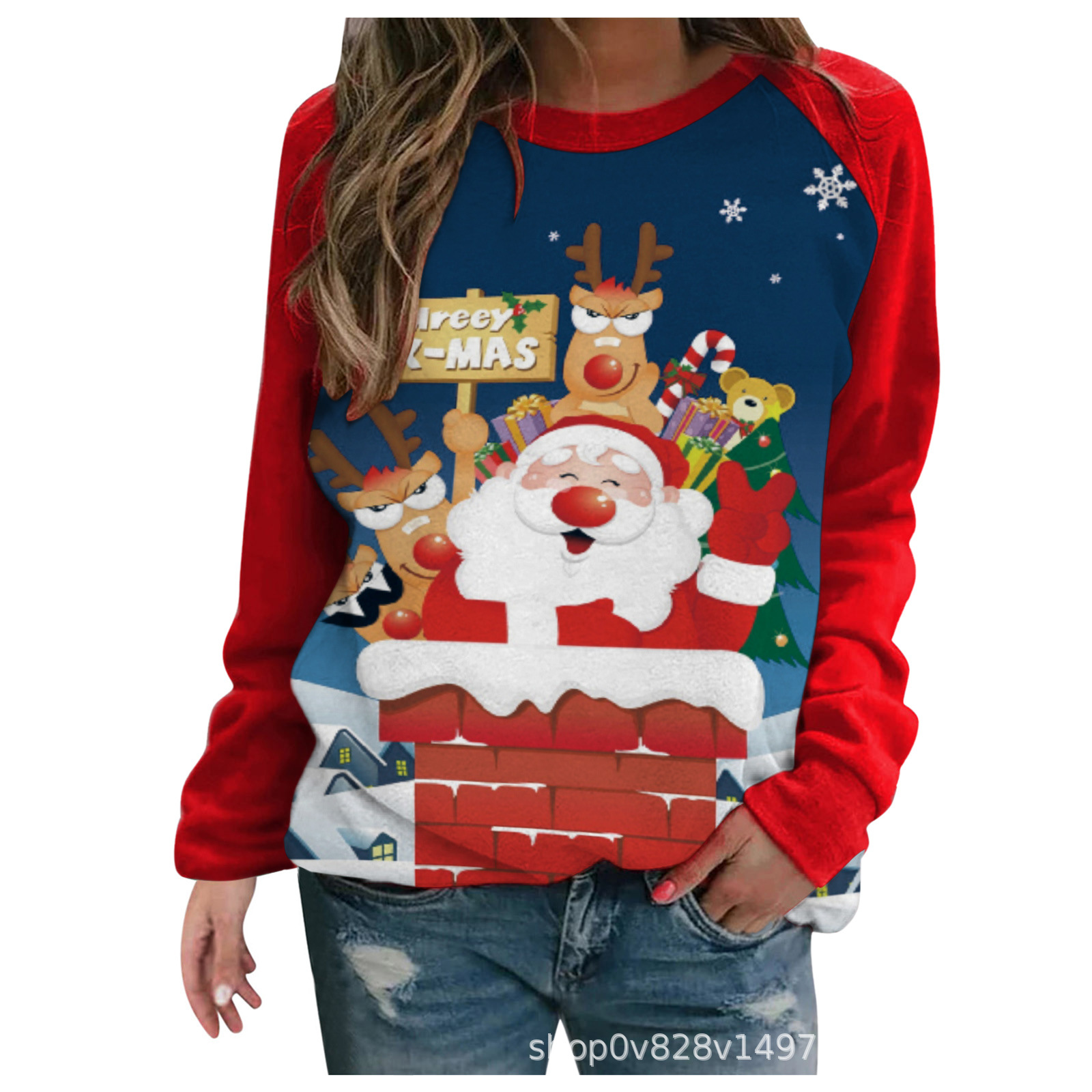 Christmas fashion outdoor long-sleeved ladies sweater sweater loose, comfortable and soft, Picture1
Christmas fashion outdoor long-sleeved ladies sweater sweater loose, comfortable and soft, Picture1