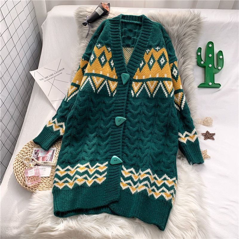 sweaters Women's Winter Thick Twist Knitted Casual Long Sweater Cardigan Zigzag Pattern Knit Outerwear, Green
sweaters Women's Winter Thick Twist Knitted Casual Long Sweater Cardigan Zigzag Pattern Knit Outerwear, Green