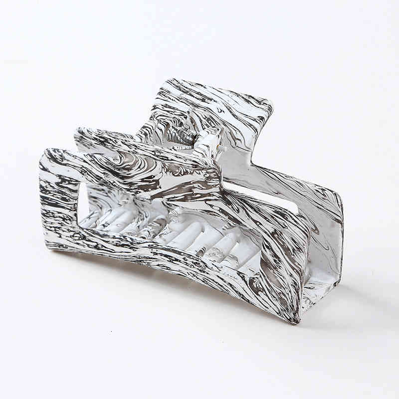 Hair Accessories Rectangular Hollow Out Grab Clip Large East Gate Hairpin Elegant at the Back of Head