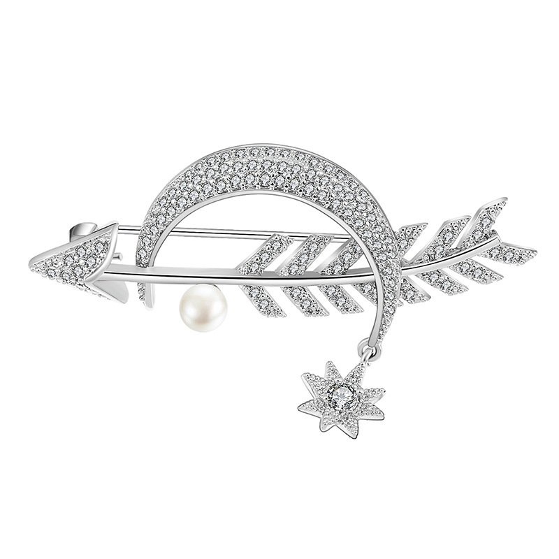 Luxury Copper Moon Arrow Shape Brooches Corsage Silver Color Star Simulated Pearl Wedding Bridal Brooch Collar Clip
Luxury Copper Moon Arrow Shape Brooches Corsage Silver Color Star Simulated Pearl Wedding Bridal Brooch Collar Clip