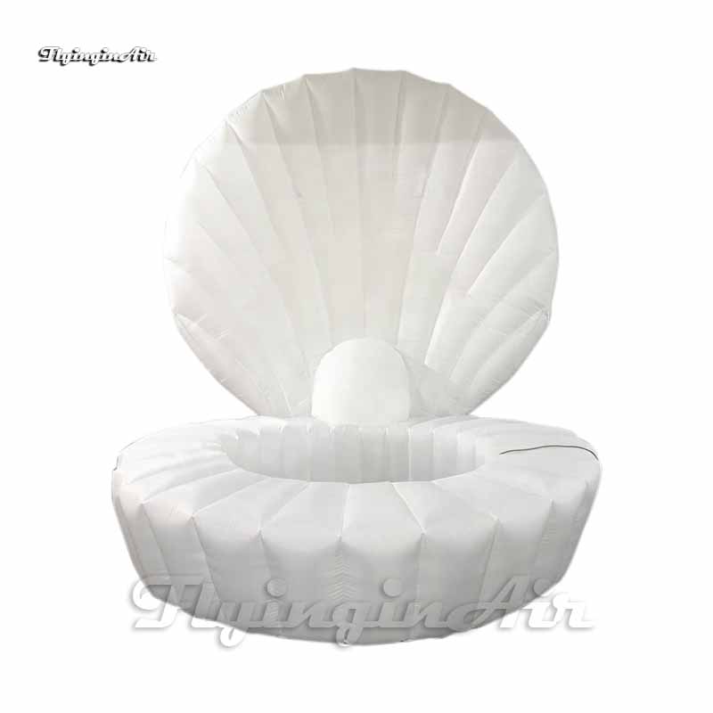 Personalized Seashell Model Lighting Inflatable Clam Shell Multicolor Air Blown Mussel Balloon With RGB Light For Event Show