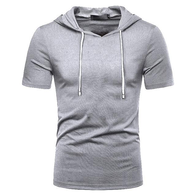 Men Casual Hoodie Solid Short Sleeve Summer Tops Mens Sweatshirt With Hood Cotton Soft High-quality Clothing Streetwear Men's Hoodies & Swea