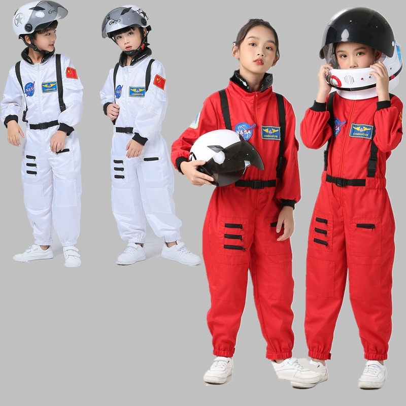 Children's stage performance cos space flight one-piece suit adult astronaut dress, Black;red
Children's stage performance cos space flight one-piece suit adult astronaut dress, Black;red