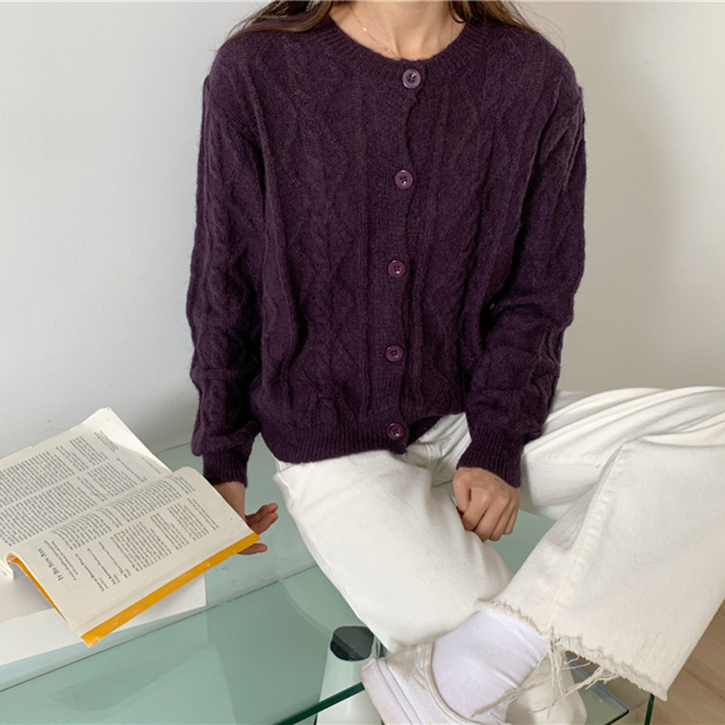 Comelsexy Korean Leisure Early Autumn Gentle Knitting Sweater Women Chic Fashion Versatile Loose Twist Lazy Sweater 210515