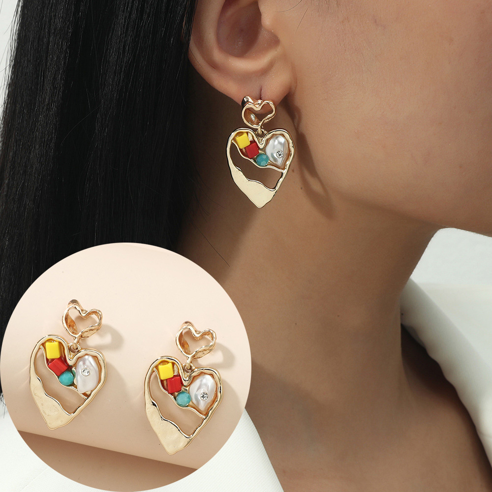 unique irregular pearl heart earrings baroque personality charm statement vintage jewelry wholesale bijoux gift, Golden
unique irregular pearl heart earrings baroque personality charm statement vintage jewelry wholesale bijoux gift, Golden