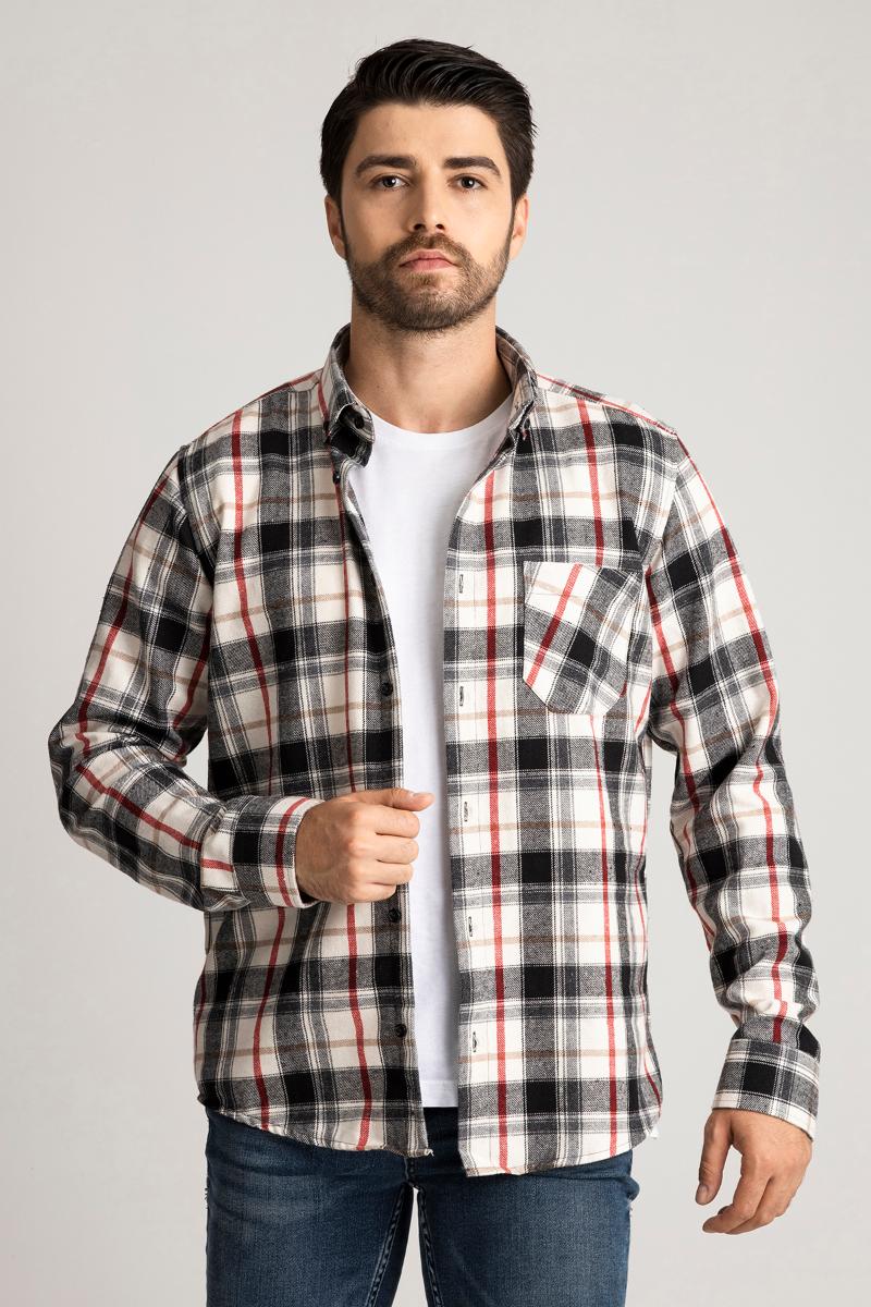 Men' Casual Shirts ALENMEZA Black And White Red Plaid Stylish Long Sleeve Autumn Winter Season Lumberjack Single Pocket Modern Fit Shirt
Men' Casual Shirts ALENMEZA Black And White Red Plaid Stylish Long Sleeve Autumn Winter Season Lumberjack Single Pocket Modern Fit Shirt