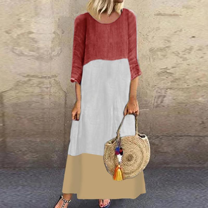 Casual Dresses Patchwork Women Dress Long Vestidos O Neck Summer Plus Size 5XL Beach Loose Full Sleeve Ropa Mujer, Yellow
Casual Dresses Patchwork Women Dress Long Vestidos O Neck Summer Plus Size 5XL Beach Loose Full Sleeve Ropa Mujer, Yellow