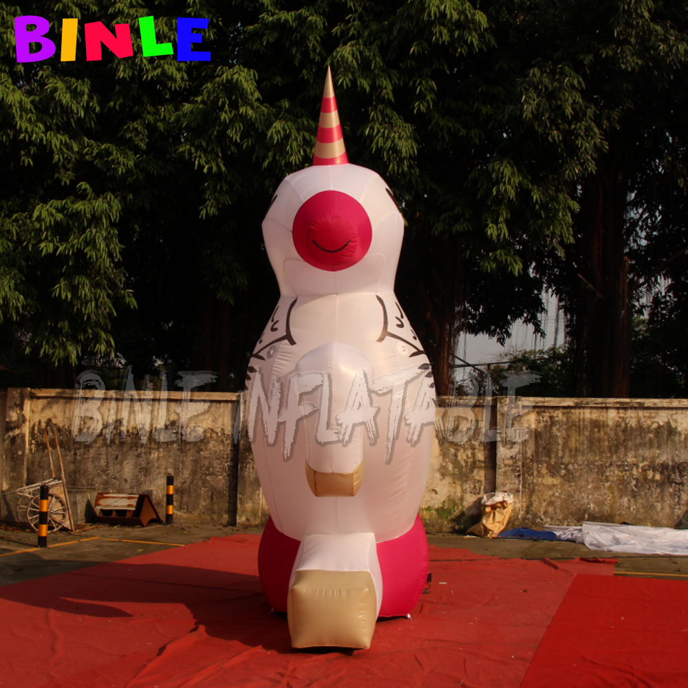 Event Colorful Giant Inflatable Unicorn Customized Parade Horse Animal With Horns aerated For Advertising