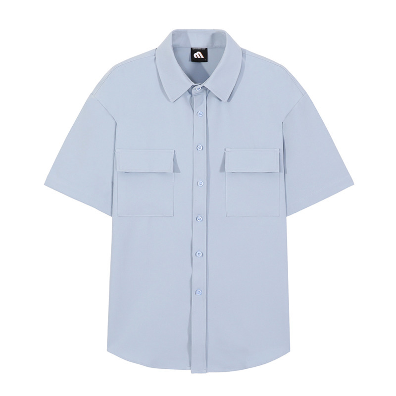 IEFB Short Sleeve Shirt Men's Korean Fashion Half Sleeve Casual Shirt Loose Workwear Lapel Single Breasted Tops Summer 210524