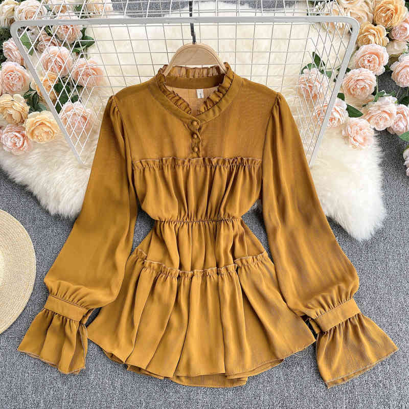 Women' Knits & Tees Fashion Chiffon Tops Spring Sweet Ear Round Neck Long Sleeve Slim Shirt Solid Color Elegant Blusa Mujer Blous, Black
Women' Knits & Tees Fashion Chiffon Tops Spring Sweet Ear Round Neck Long Sleeve Slim Shirt Solid Color Elegant Blusa Mujer Blous, Black