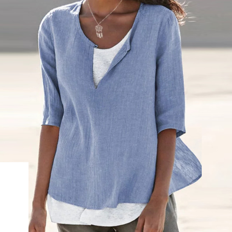 Casual v-neck women t-shirts summer simple solid color mid-length top female tops short sleeve ladies tops plus size 5xl 210515