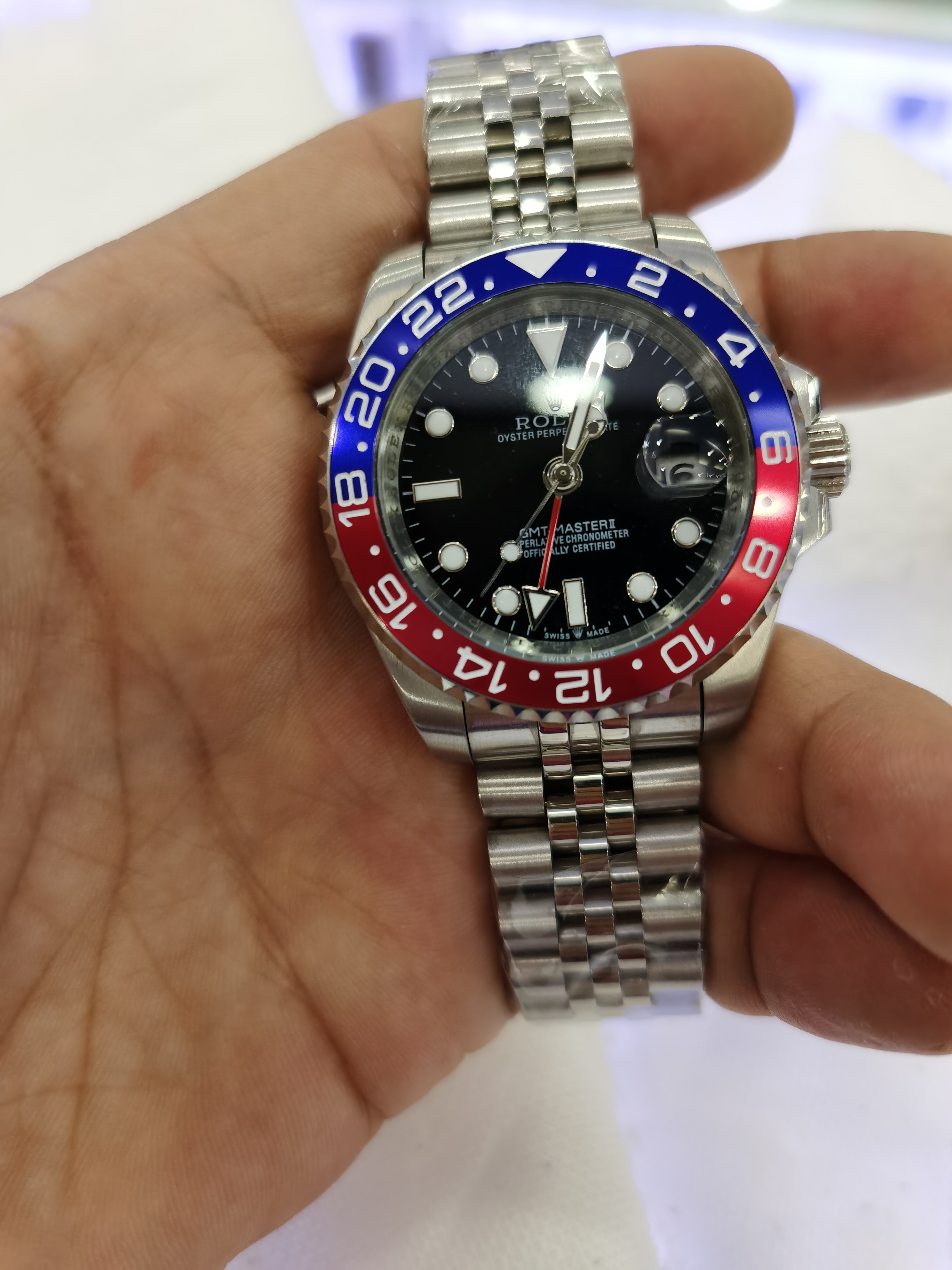 With Original Box Mens Wristwatch 316L Stainless Steel Blue Red Pepsi Watch Automatic GMT Movement Limited Watches Orologio di Lusso Master Gift 8668, Slivery;brown
With Original Box Mens Wristwatch 316L Stainless Steel Blue Red Pepsi Watch Automatic GMT Movement Limited Watches Orologio di Lusso Master Gift 8668, Slivery;brown