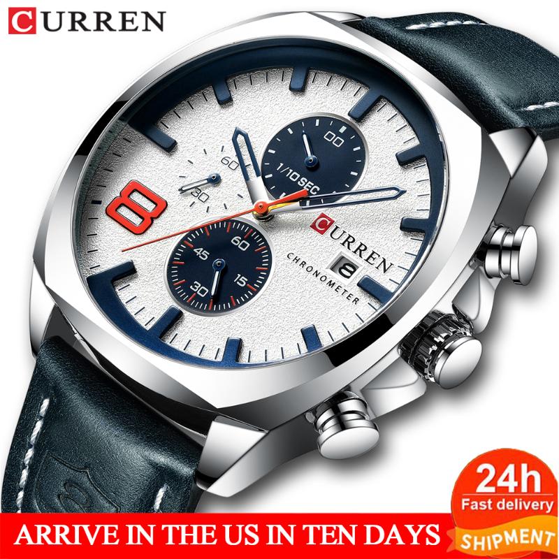 Wristwatches Men's Watch Brand Curren 8324 Quartz Sport Man Watches Leather Analog Date Relogio Masculino Casual Business Clock, Slivery;brown
Wristwatches Men's Watch Brand Curren 8324 Quartz Sport Man Watches Leather Analog Date Relogio Masculino Casual Business Clock, Slivery;brown
