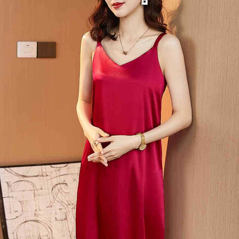 Summer Strap Sleeveless Dress Women Sexy Satin Long Casual Loose es Plus Size Clothing Robe Femme 14306 210508